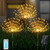 Solar Fireworks Lamp Grass Globe Dandelion Flash String With Remote Control