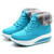 Women Booties Snow Lace Boots Autumn And Winter Female Wedge Shoes