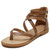 Ladies Summer Strappy Cross Sandals Roman Style Low-Heeled Retro Shoes