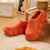 Indoor And Outdoor Pure Color Soft Waterproof Thick-Soled Cotton Slippers