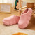 Indoor And Outdoor Pure Color Soft Waterproof Thick-Soled Cotton Slippers