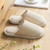 Autumn Winter House Slippers Striped Linen Non-Slip Soft Underside Cotton Flat Shoes