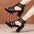 Women Chunky Heel Sandals Anti-slip Fish Mouth High Heels Soft Bottom Open Toe Sandals