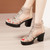 Women Chunky Heel Sandals Anti-slip Fish Mouth High Heels Soft Bottom Open Toe Sandals