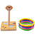 Kindergarten Children Wooden Panda Animal Throwing Ring Toss Games Activities Toys, Size: 9*9*14.7cm