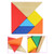 Baby Toy Fine Wooden Jigsaw Puzzle Large Size Tangram, Size: 16*16cm