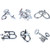 6 PCS / Set Magic Lock Zinc Alloy Brain Developing Puzzles Lock Toys