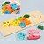 4 PCS / Sets Children Educational Wooden Dinosaur Animal 3D Puzzle Toys