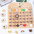 Children Room Wooden Perpetual Calendar Baby Cognitive Desktop Pendant, Spec: