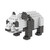 Panda Pattern Plastic Diamond Particle Building Block Assembled Toys