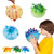 12 PCS Creative Toy TPR Blowing Inflatable Dinosaur Balloon Ball, Random Colors Delivery