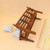 Mini Doll House Furniture Wooden Bench with Pillows