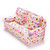 Mini Furniture Flower Sofa 20cm Couch +2 Cushions for Doll House Accessories
