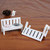 Mini Wooden Bench Dolls House Miniature Garden Dollhouse Furniture Accessory