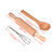3 PCS Chef Kitchen Baking Tools Apron Girl Toy Set Kindergarten Stage Photography Play Costume Props