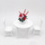 3 PCS 1:12 Mini Dollhouse Furniture Garden Balcony Decoration Flower Cluster with White Porcelain Flowerpot