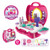 Children Simulation Kitchen Tableware Tool Set Cosmetics Pretend Play House Suitcase Toy
