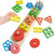 Children Geometric Shapes Color Matching Building Blocks Columns Toys