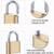 Brass Large Long Warehouse Door Logistics Password Lock Bottom Password Wheel Padlock