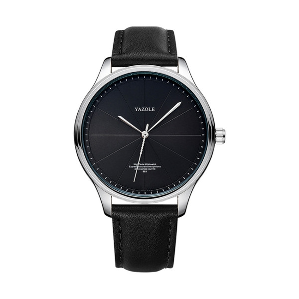 YAZOLE 503 Simple Line Pattern Dial Men Quartz Watch