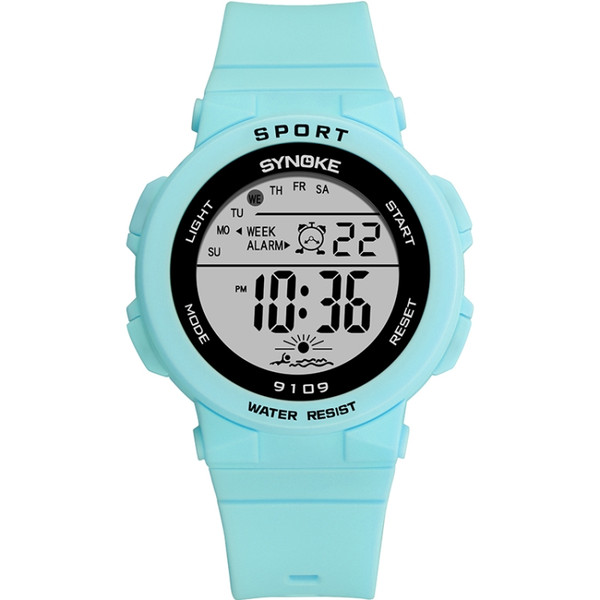 SYNOKE 9109 Student Multifunctional Waterproof Colorful Luminous Electronic Watch