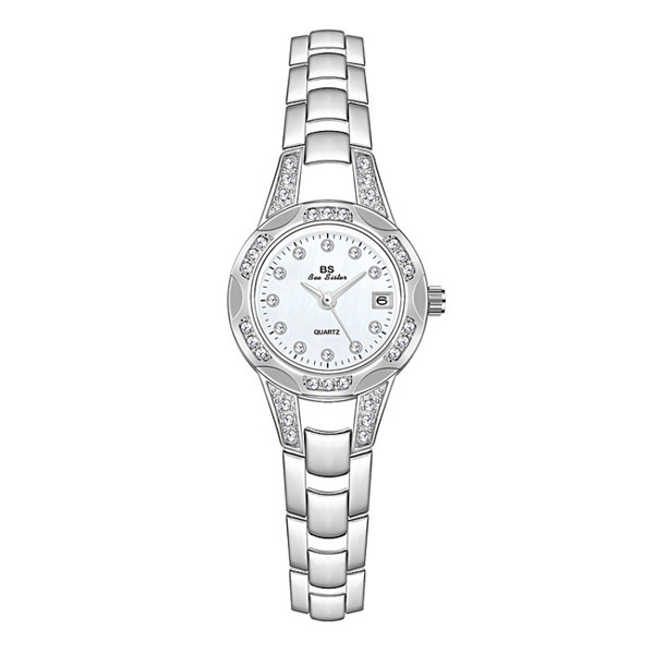 BS Bee Sister FA1679  Ladies Diamond Chain Watch Cute Small Round Watch With Calendar