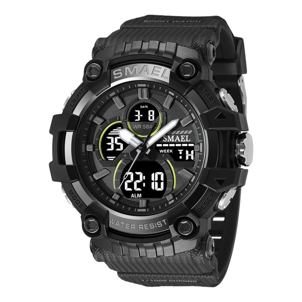 SMAEL 8079 Outdoor Multifunctional Dual Display Dial Waterproof Sports Watch