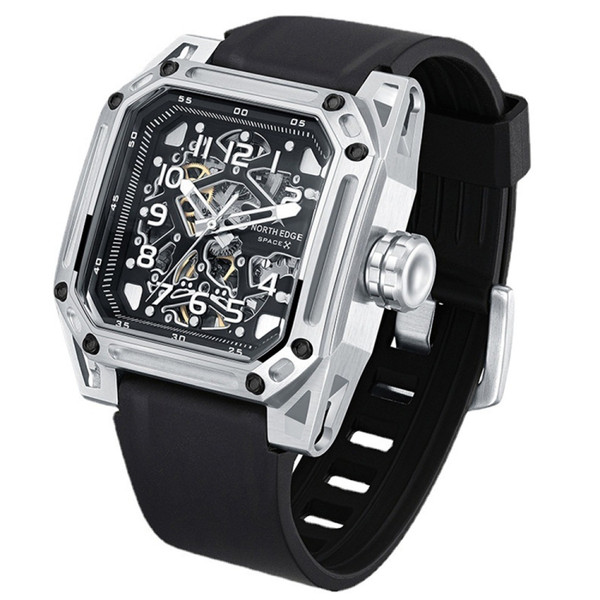 NORTH EDGE Space X Hollow Through The Bottom Automatic Mechanical Luminous Watch For Men