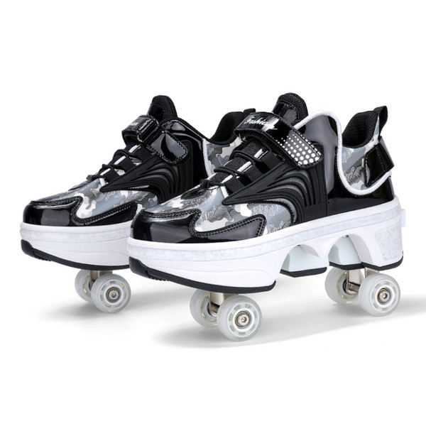Children Walking Shoes Four-wheel Retractable Roller Skates