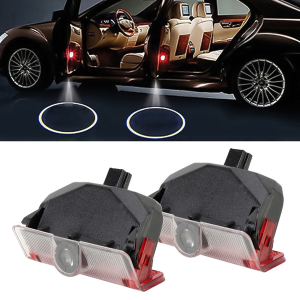 2 PCS LED Car Door Welcome Logo Car Brand 3D Shadow Light for Mercedes-Benz