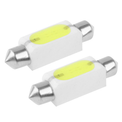 41mm 1.5W White Ceramic LED Car Signal Light Bulb, DC 12V (Pair)