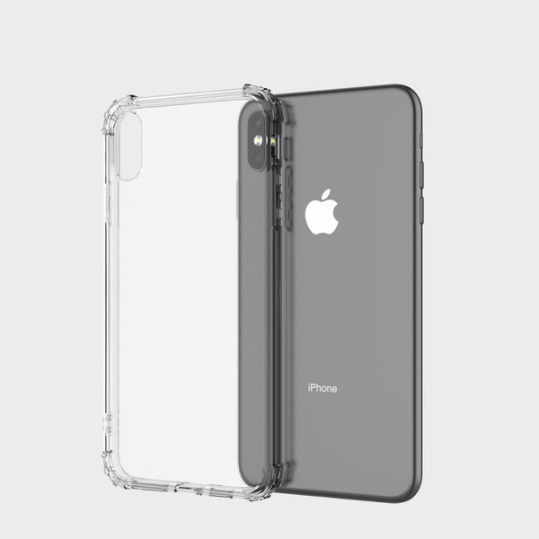 For iPhone XS Max Shockproof Transparent TPU Soft Case