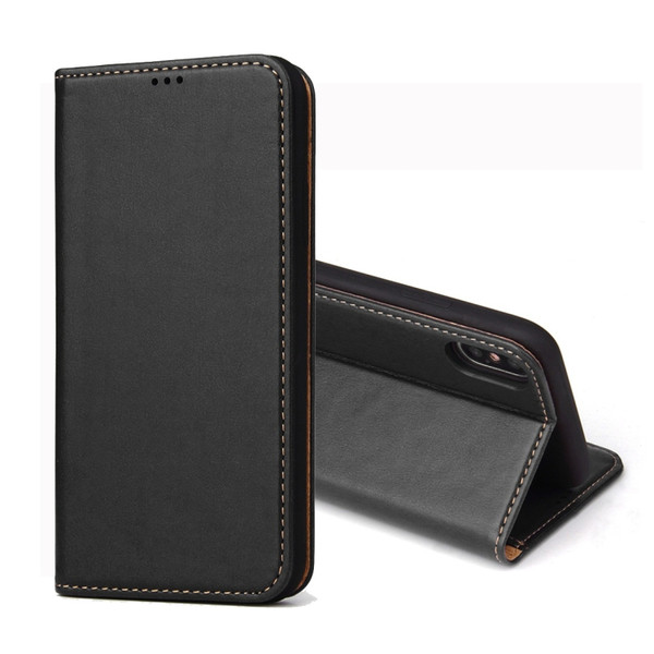 For iPhone X / XS Dermis Texture PU Horizontal Flip Leather Case with Holder & Card Slots & Wallet