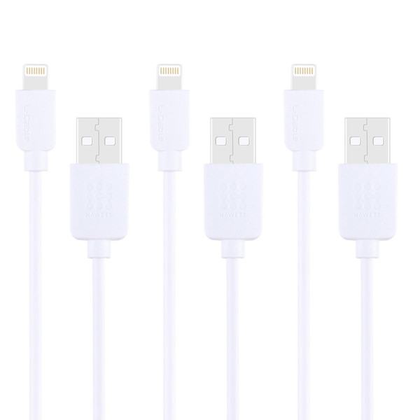 3 PCS HAWEEL 1m High Speed 8 pin to USB Sync and Charging Cable Kit for iPhone, iPad