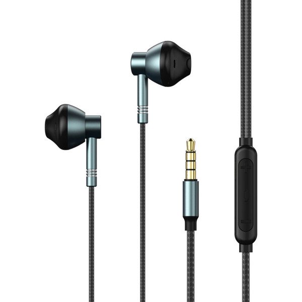 REMAX RM-201 In-Ear Stereo Metal Music Earphone with Wire Control + MIC, Support Hands-free