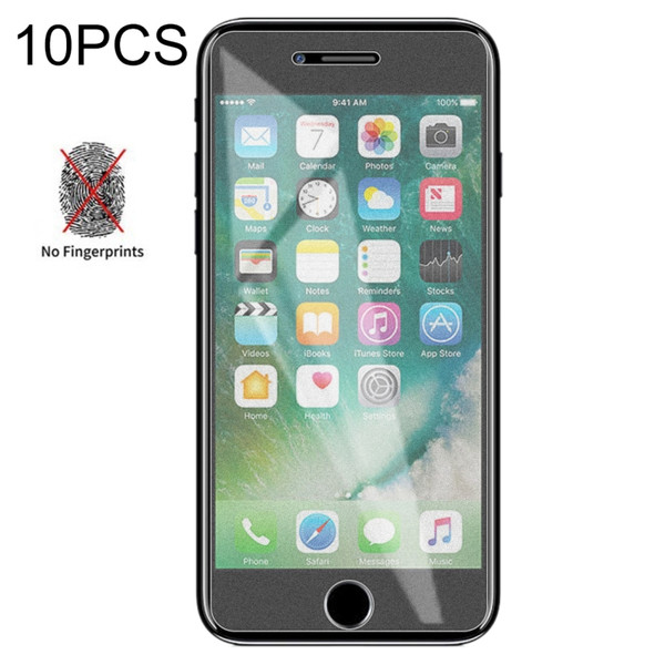 10 PCS Non-Full Matte Frosted Tempered Glass Film for iPhone 7 Plus / 8 Plus