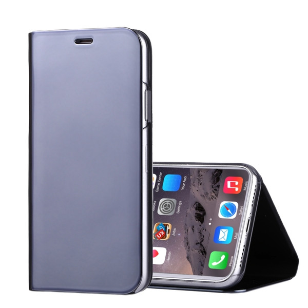 For iPhone X / XS Electroplating Mirror Horizontal Flip Leather Case with Holder