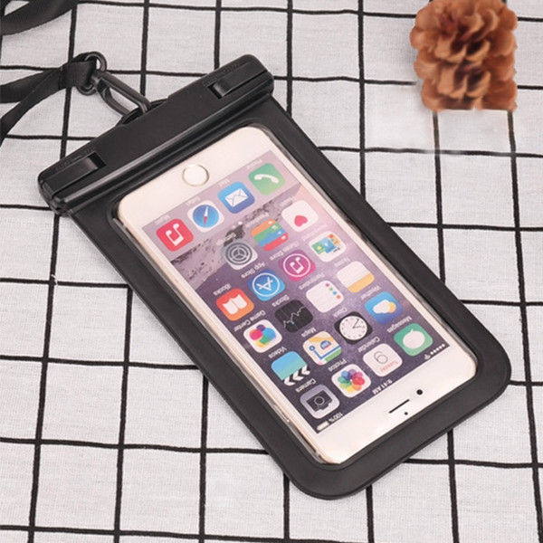 PVC Transparent Universal IPX8 Waterproof Bag with Lanyard for Smart Phones below 6.3 inch