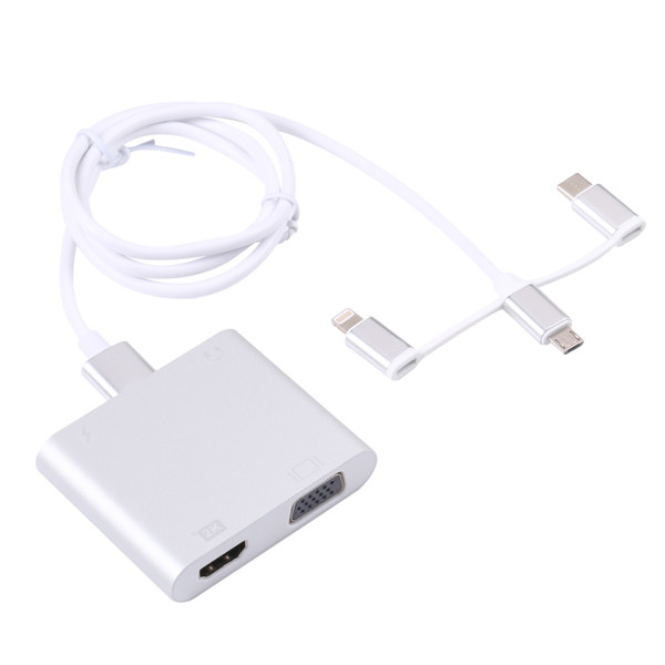 7585D 3 in 1 Digital HDTV Docking Adapter Supports HDMI VGA AUX and Charging