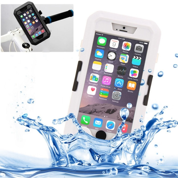 For iPhone 6 Plus & 6s Plus IPX8 Waterproof Touch Sensitive Screen Case with Bike Holder & Lanyard 