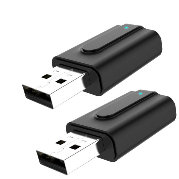 2PCS BT10 2 In 1 USB Bluetooth 5.0 Transmitter Receiver Speaker Computer Wireless Headphone Adapter