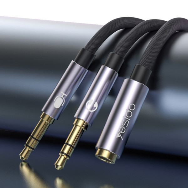 Yesido YAU29 3.5mm Female to Microphone + Audio 3.5mm Male Audio Cable