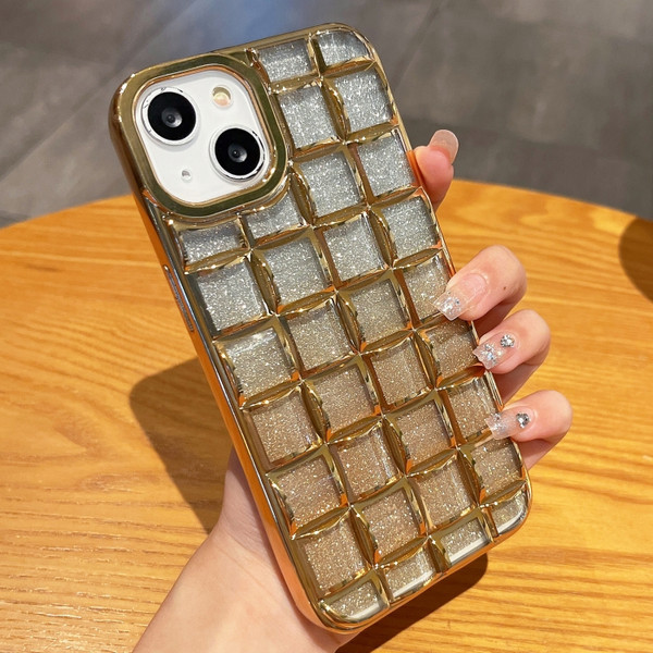 3D Grid Glitter Paper Phone Case