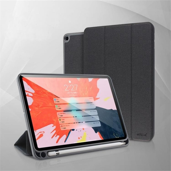 For iPad 10.2 Litchi Texture Horizontal Flip Leather Case with Three-folding Holder & Pen Slot