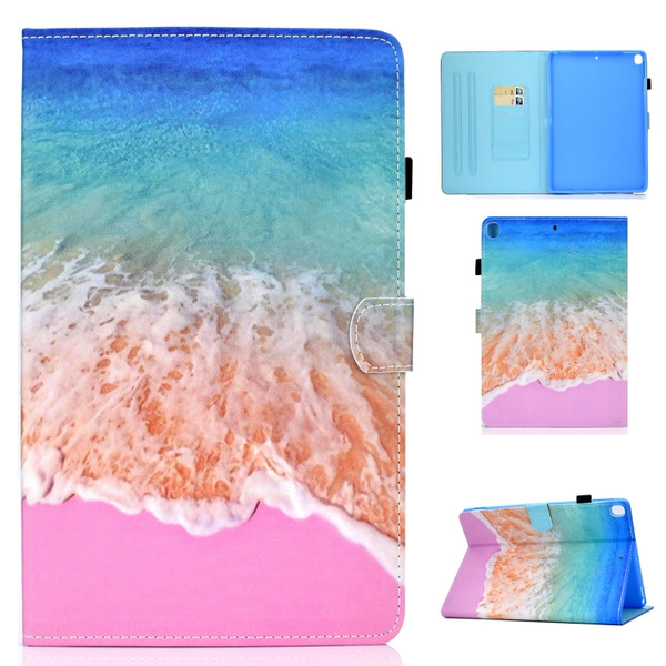 Colored Drawing Horizontal Flip Leather Case with Holder & Card Slots & Pen Slot & Sleep / Wake-up Function