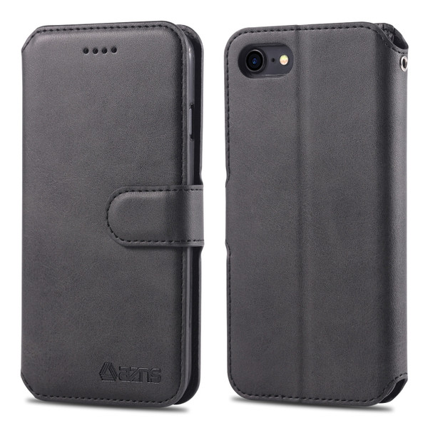 AZNS Calf Texture Magnetic Horizontal Flip PU Leather Case with Holder & Card Slots & Photo Frame