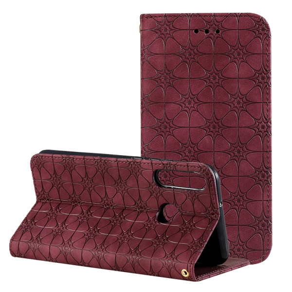 Lucky Flowers Embossing Pattern Magnetic Horizontal Flip Leather Case with Holder & Card Slots