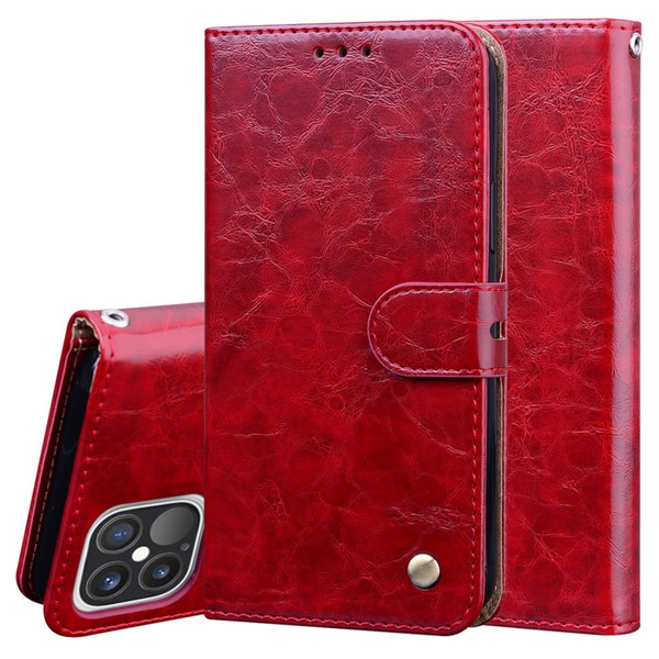 Business Style Oil Wax Texture Horizontal Flip Leather Case for iPhone XR, with Holder & Card Slots & Wallet