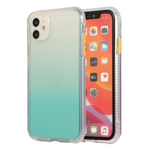 Gradient Shockproof TPU + Acrylic Case with Detachable Buttons