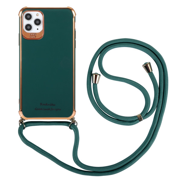 Electroplating TPU Four-Corner Shockproof Protective Case with Lanyard